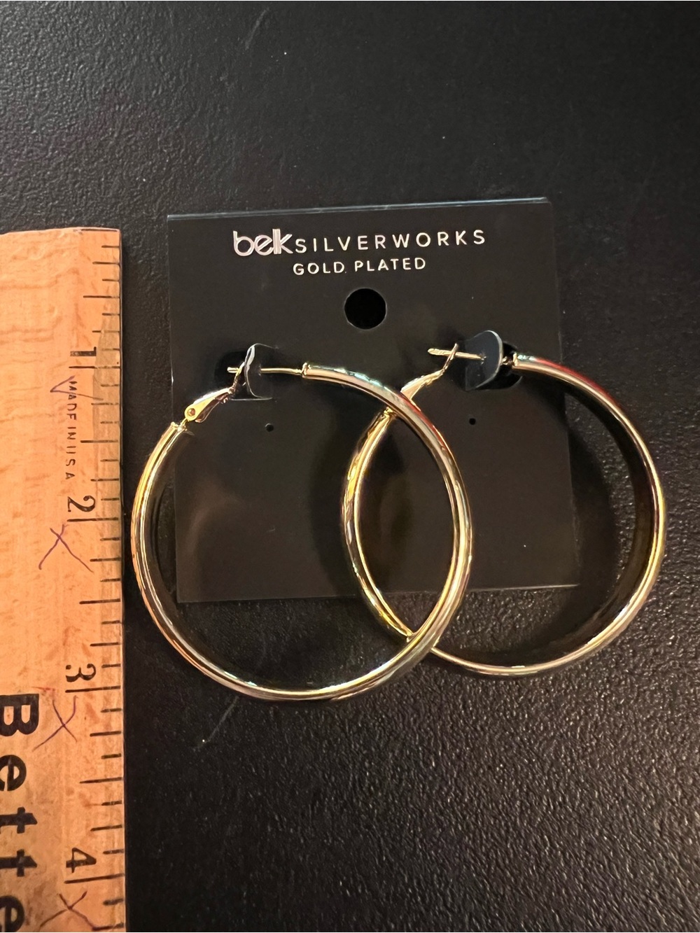 belk Gold Plated Twisted Hoop Earrings